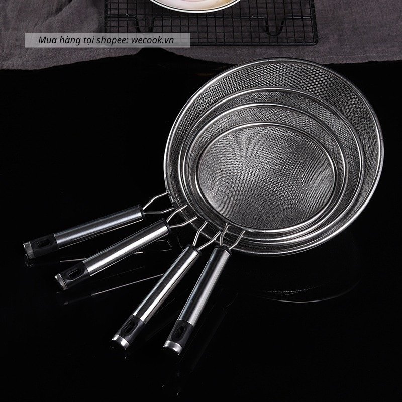 Rây lọc siêu mịn 2 lớp chất liệu Inox cao cấp WeCook - Rây lọc cháo, sữa hạt, cua tiện dụng NB17