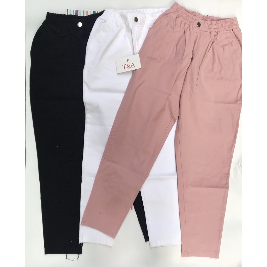 Quần Baggy Nữ Lưng Thun 1 nút - Quần Baggy Jean - Tashop 49 | BigBuy360 - bigbuy360.vn