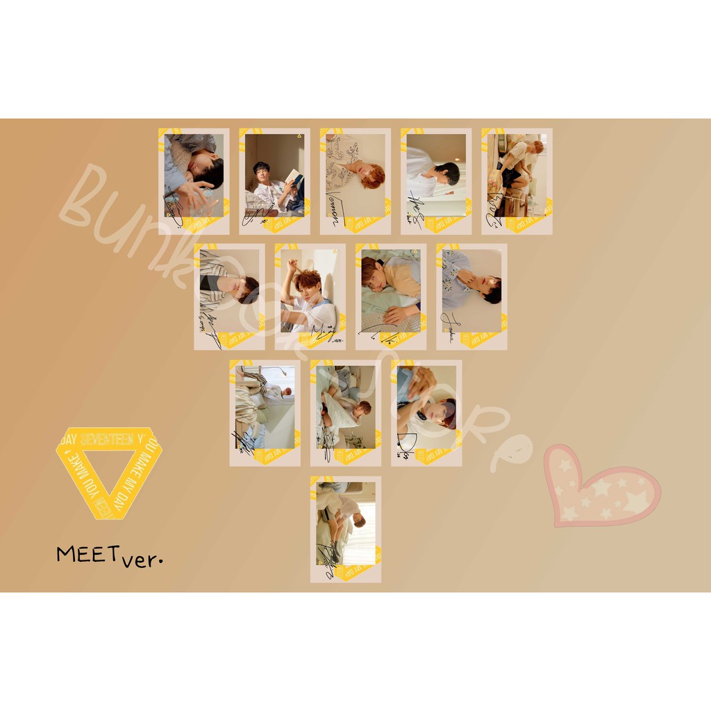 Thẻ Ảnh Nhóm Nhạc Seventeen You Make My Day Polaroid