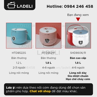 Nồi cơm điện 1.8L SUNHOUSE SHD8606 thân nhựa