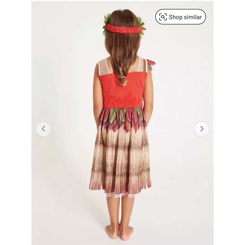 HM0610 - Trang Phục Hóa Trang Công Chúa Biển Cả Moana Cho Bé Gái Kèm Vòng Hoa