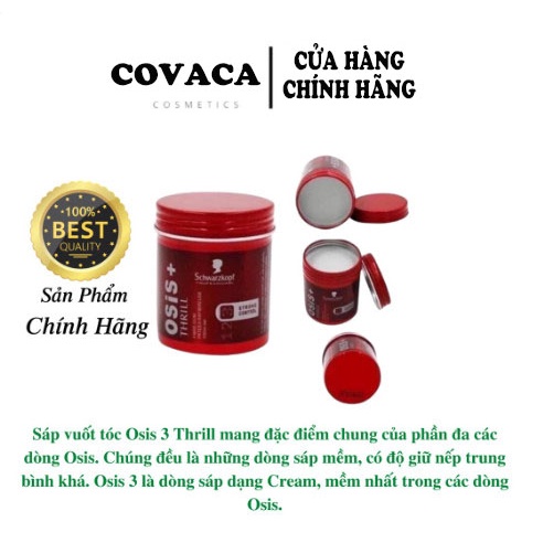 Sáp Vuốt Tóc Nam Osis THRILL 3 MN03