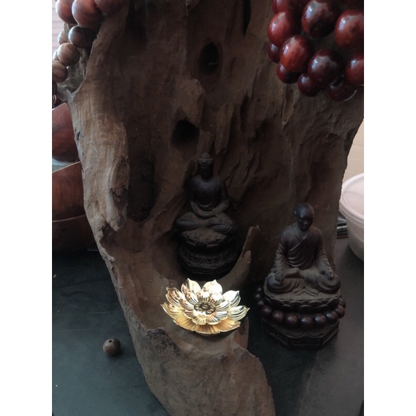 Bông sen làm đế xông trầm nụ hương trầm tăm đa năng