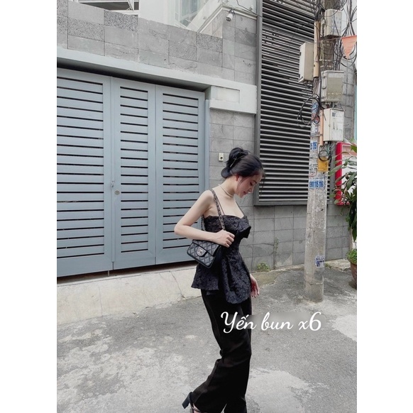 Set áo 2s phối ngực mix quần xuông