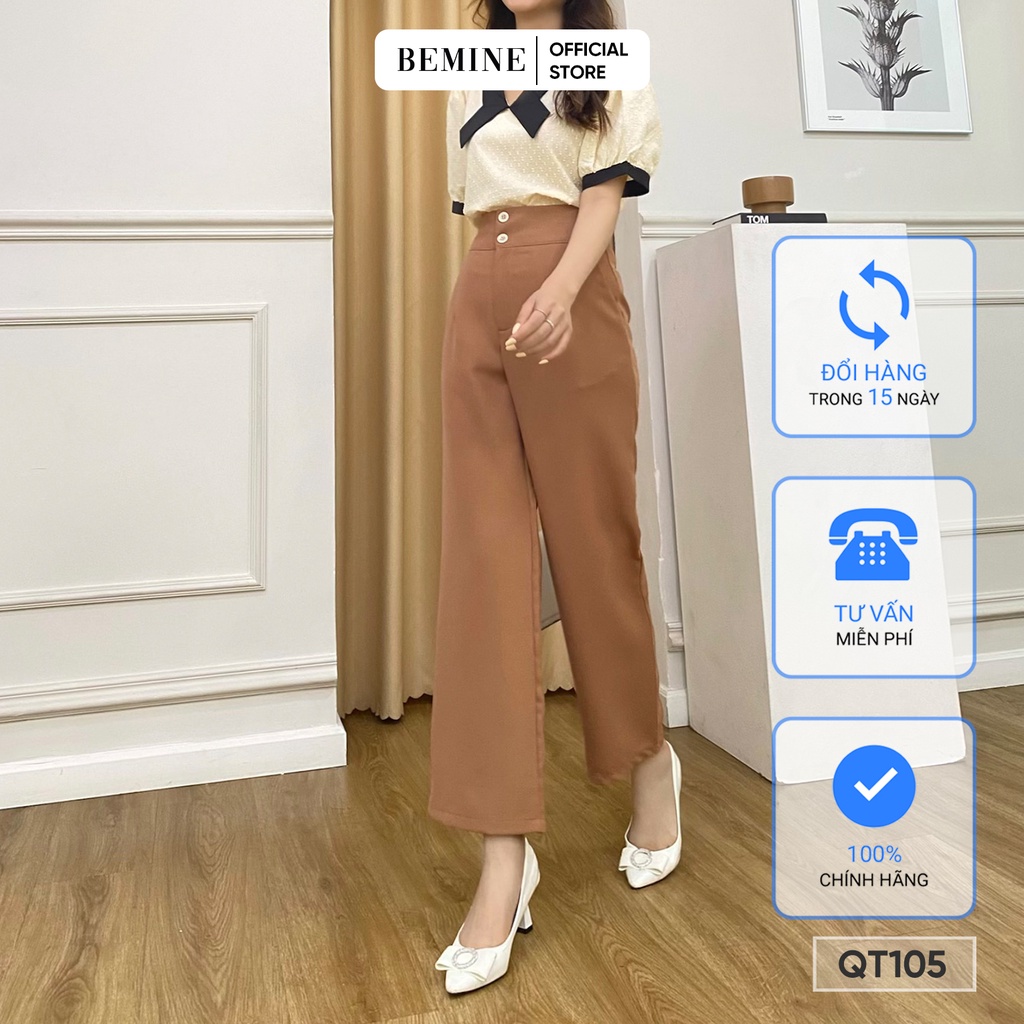 Quần tây nữ ống suông thiết kế thanh lịch BEMINE QT105NAU