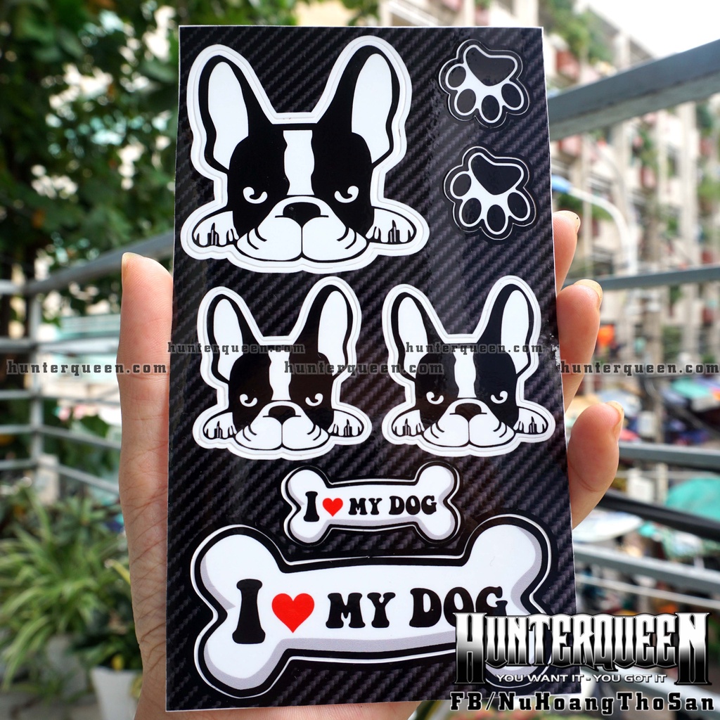 Sticker cute hình dán chó mèo Pikachu dễ thương. Dán điện thoại, laptop, tủ, nón bảo hiểm. Chống nước