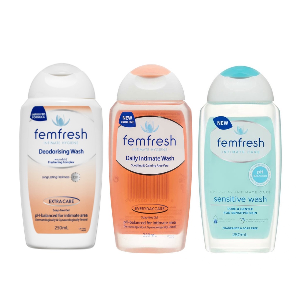 [Hàng chuẩn Úc] Dung dịch vệ sinh phụ nữ Femfresh daily intimate wash - deodorising wash - sensitive wash 250ml của Úc