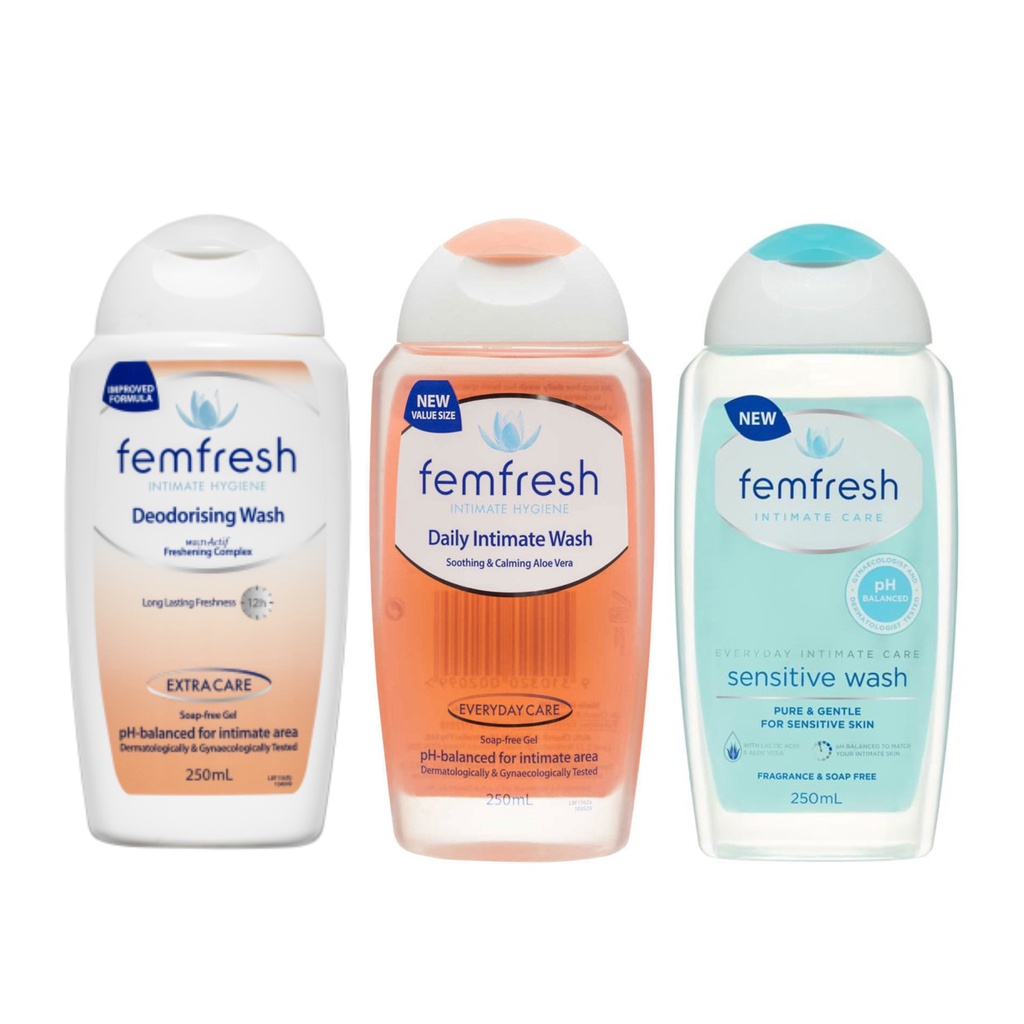 [Hàng chuẩn Úc] Dung dịch vệ sinh phụ nữ Femfresh daily intimate wash - deodorising wash - sensitive wash 250ml của Úc