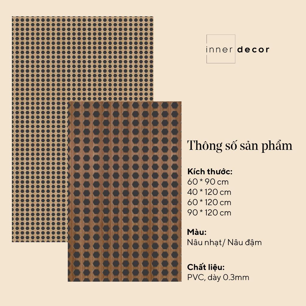 🐝Giấy dán tường, dán nội thất vân gỗ hình lỗ tổ ong phong cách cổ điển