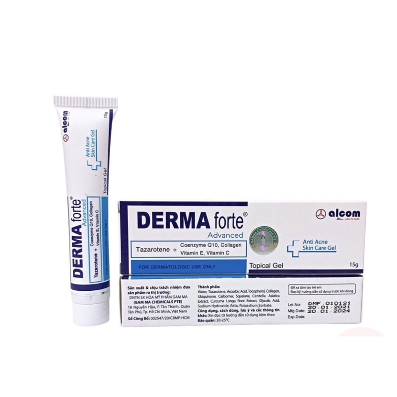 Gel giảm mụn, thâm Derma Forte / Derma Forte Advanced 15g (CHÍNH HÃNG)