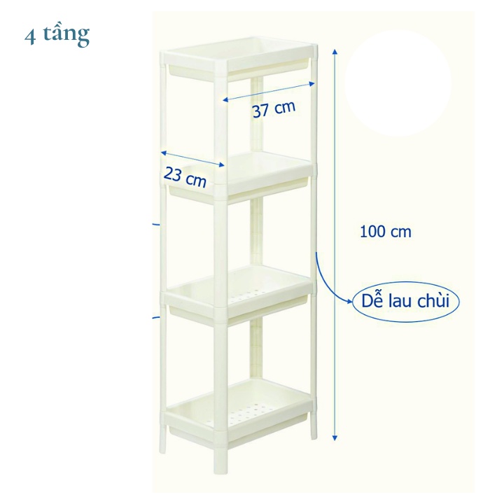 Kệ đa năng Tokyo 4 tầng tiện lợi INOCHI - Giao màu ngẫu nhiên