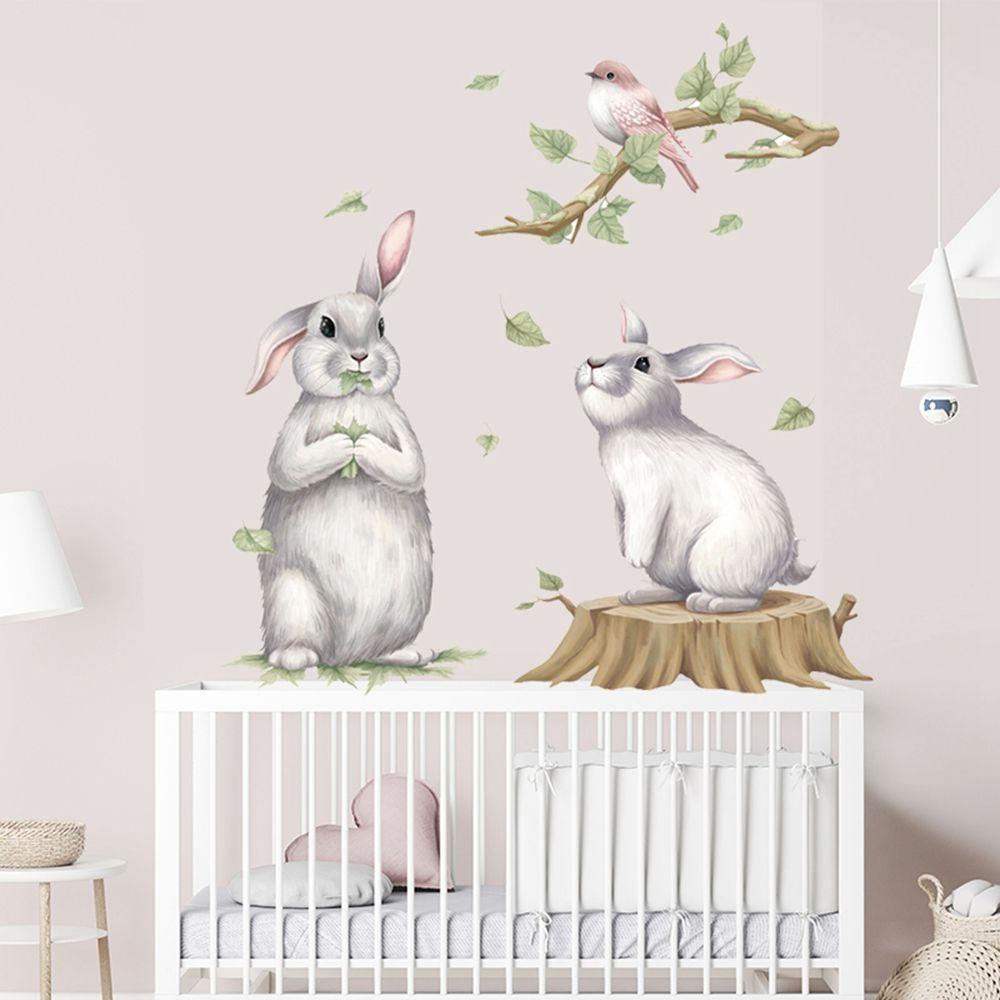 Sticker Dán Tường Trang Trí Phòng Khách / Ghế Sofa / Phông Nền TV Họa Tiết Chim Dành Cho Trẻ Em