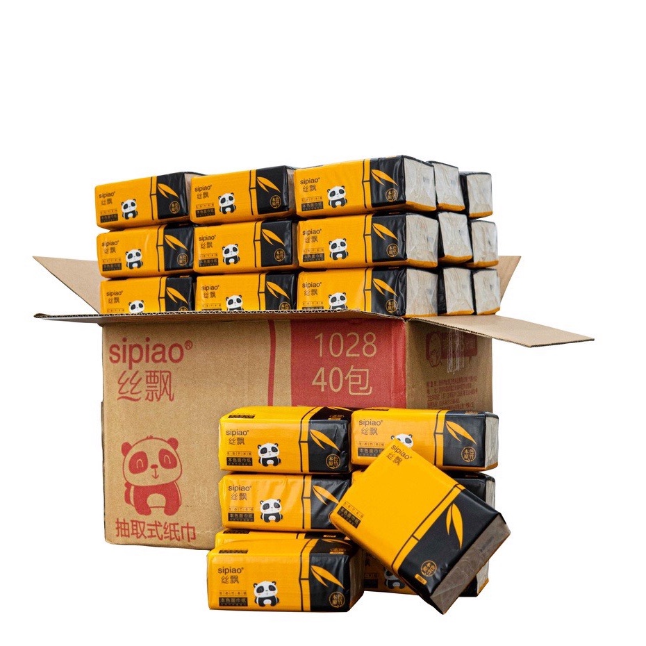 THÙNG 40 GÓI GIẤY ĂN GẤU TRÚC CHÍNH HIỆU SIPIAO 1028 GÓI 300 TỜ