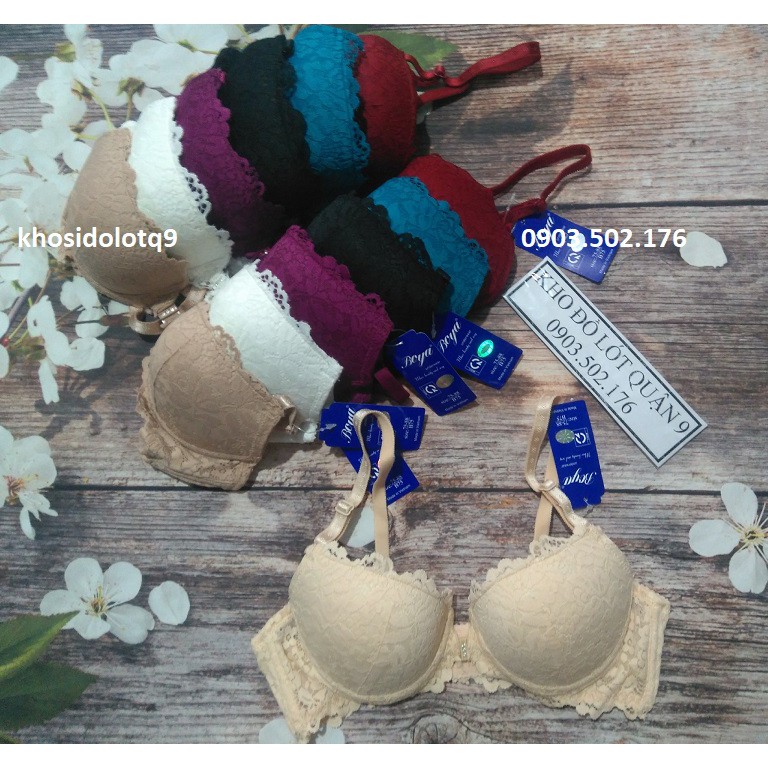 Áo ngực Boya ren mút dày cài trước