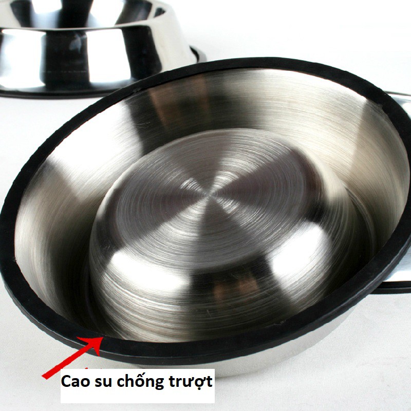 Bát ăn inox cho chó mèo