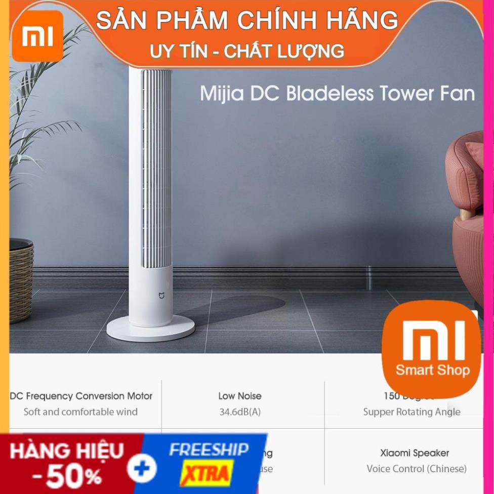 Quạt Tháp Xiaomi Mijia DC Inverter Tower Fan BPTS01DM kết nối app Mihome - SP Chính Hãng