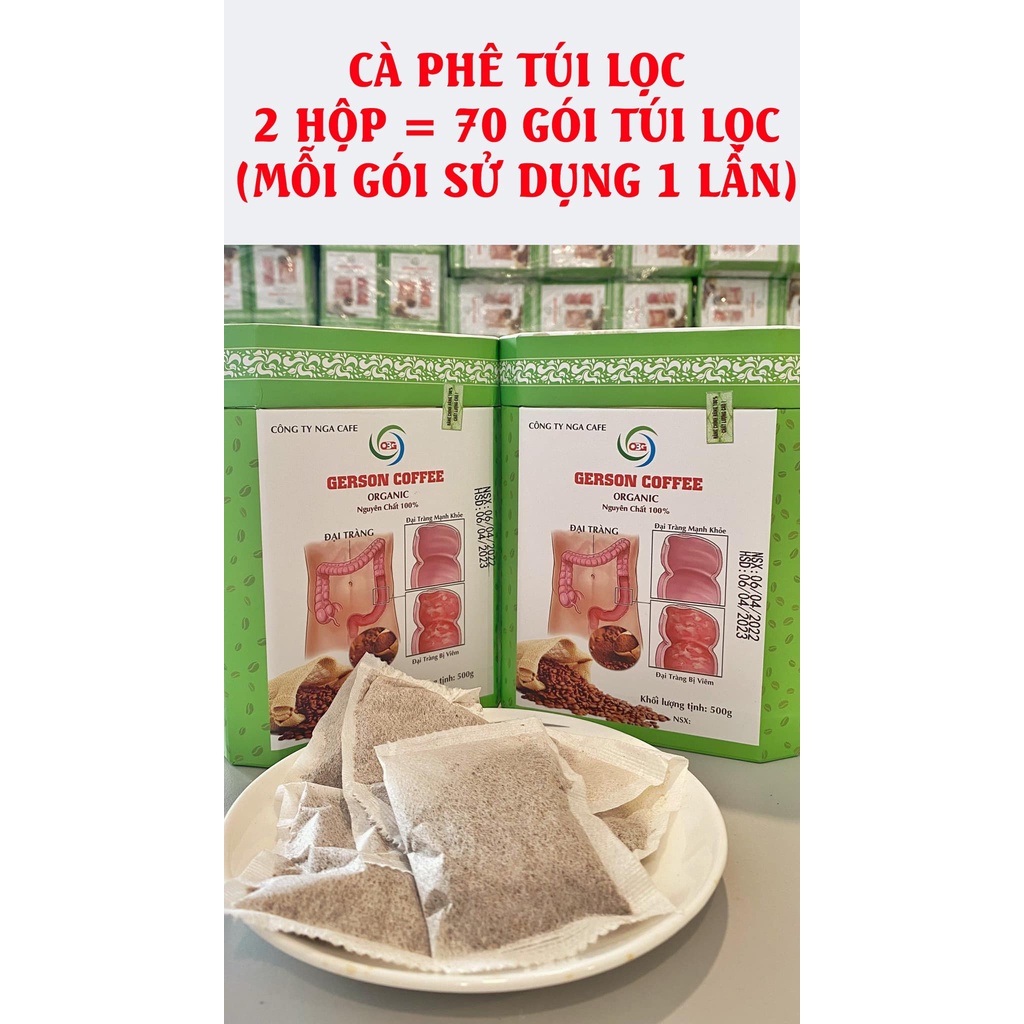 Cà phê hữu cơ thải độc đại tràng dạng túi lọc