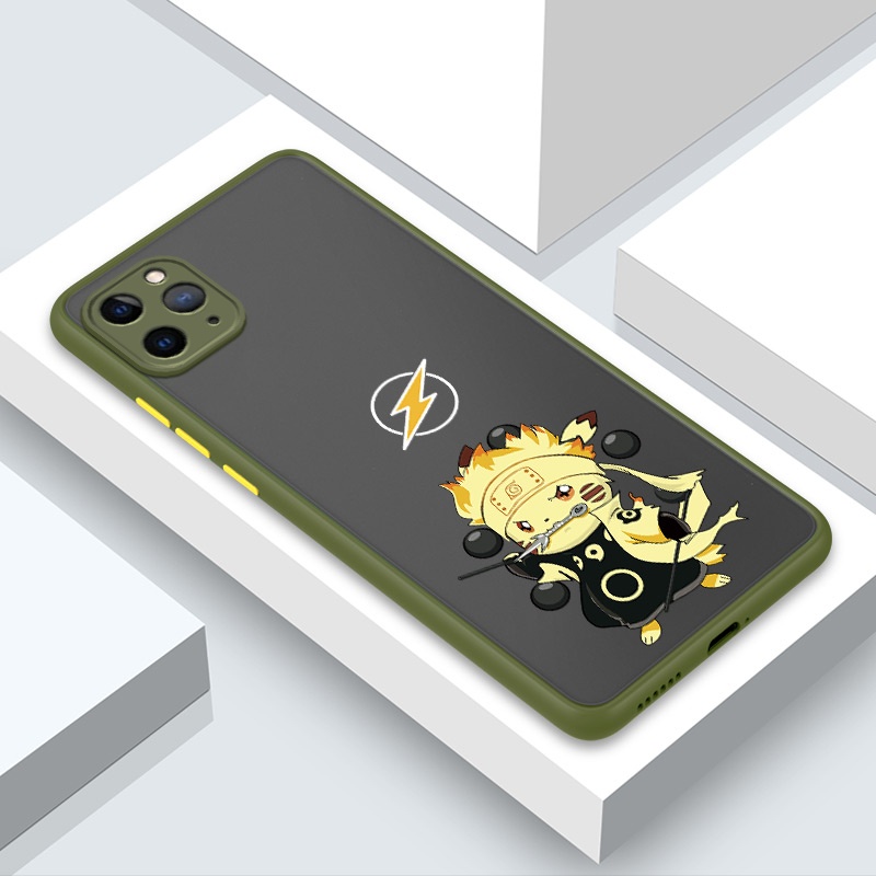 Ốp Điện Thoại In Hoạt Hình Pikachu Naruto Đáng Yêu Cho IPhone 11 12 Pro Max For Soft Case Phone Casing Camera Lens Protector Full Cover simple Silicone Cases mobile covers
