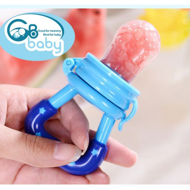 Combo 1 thìa ăn dặm báo nóng và 1 Túi nhai silicone chống hóc GB Baby - GBB