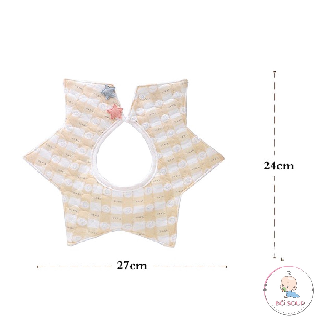 Yếm tròn xoay yếm dãi 360 Heepte cho bé chất liệu cotton mềm mịn