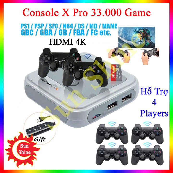 Máy Chơi Game Điện Tử Cao Cấp Super Console X - Tích hợp 33.000+ trò chơi - Máy chơi game không dây