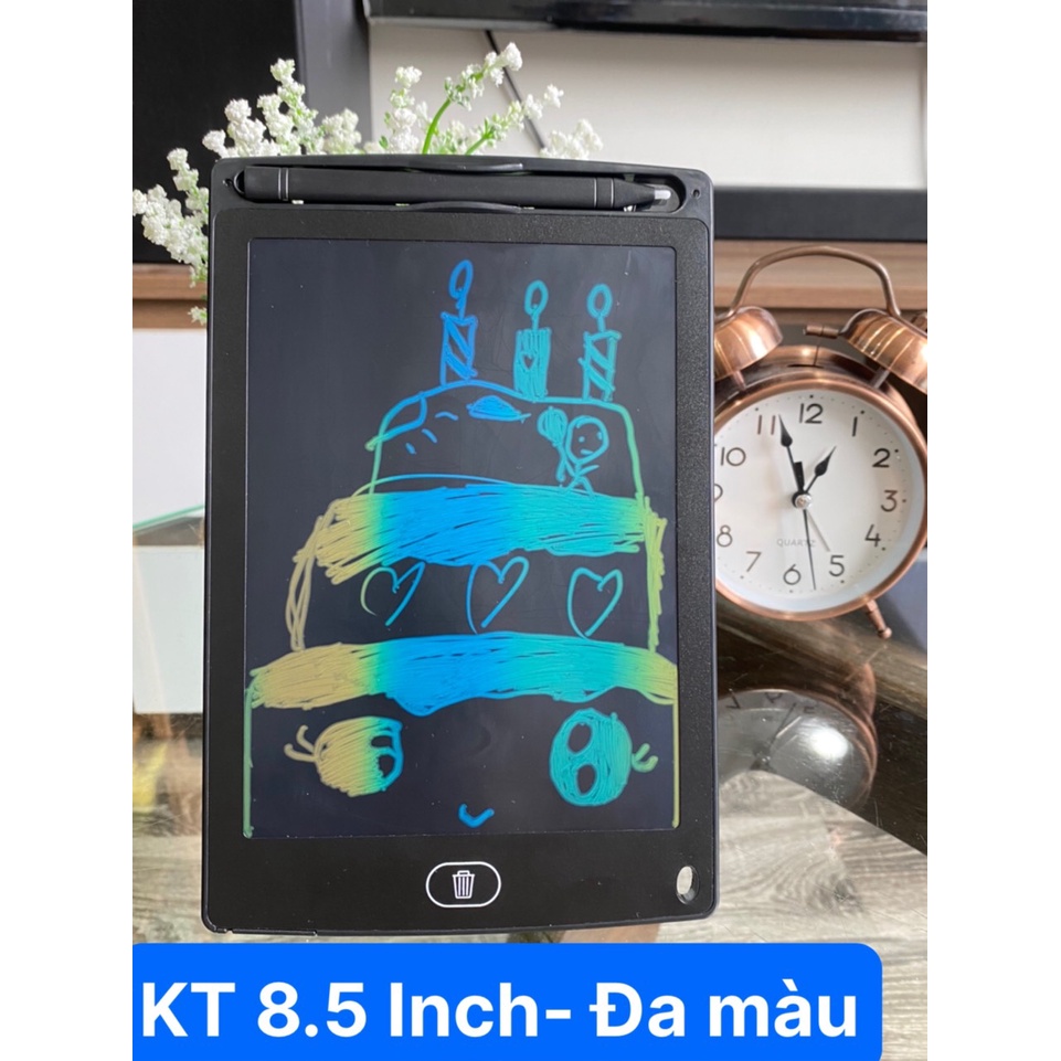 Bảng Viết Tự Xoá - Vẽ LCD - Điện Tử Thông Minh Cho Bé 8.5 inch Đa màu