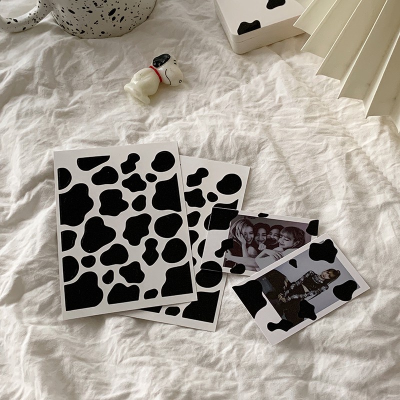 Miếng dán trang trí chống thấm nước họa tiết da bò sữa dễ thương