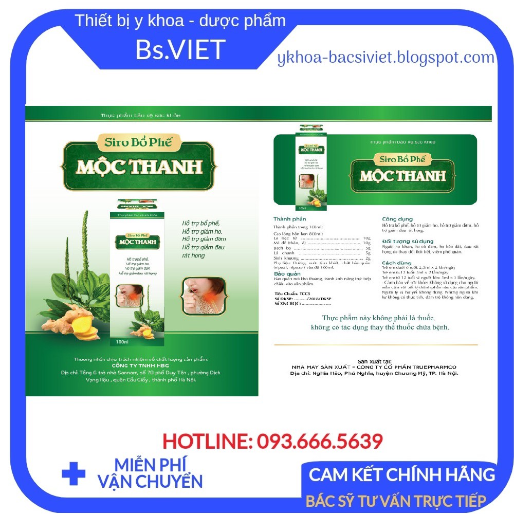 Siro BỔ PHẾ MỘC THANH -Khắc Tinh Viêm họng hạt Viêm Amidan mãn tính- Viêm phế quản- Viêm Phổi- Ho Đờm, Ho Khan hiệu quả
