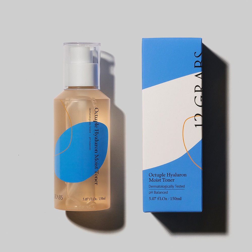 Nước hoa hồng dưỡng da 12GRABS Octuple Hyaluron moist Toner