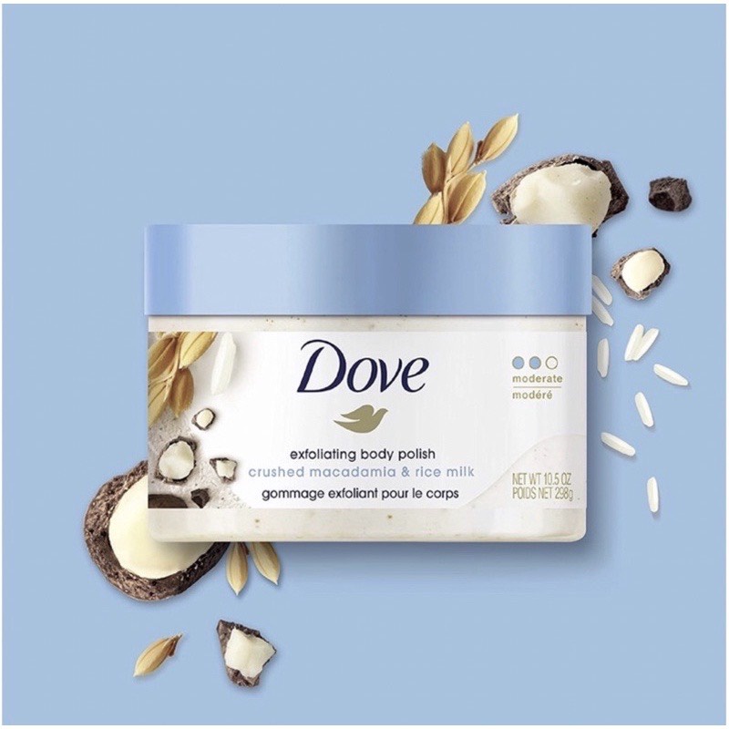 [Mỹ, Đức] Tẩy da chết Dove, Tẩy tế bào chết body Dove 𝐄𝐗𝐅𝐎𝐋𝐈𝐀𝐓𝐈𝐍𝐆 𝐁𝐎𝐃𝐘 𝐏𝐎𝐋𝐈𝐒𝐇