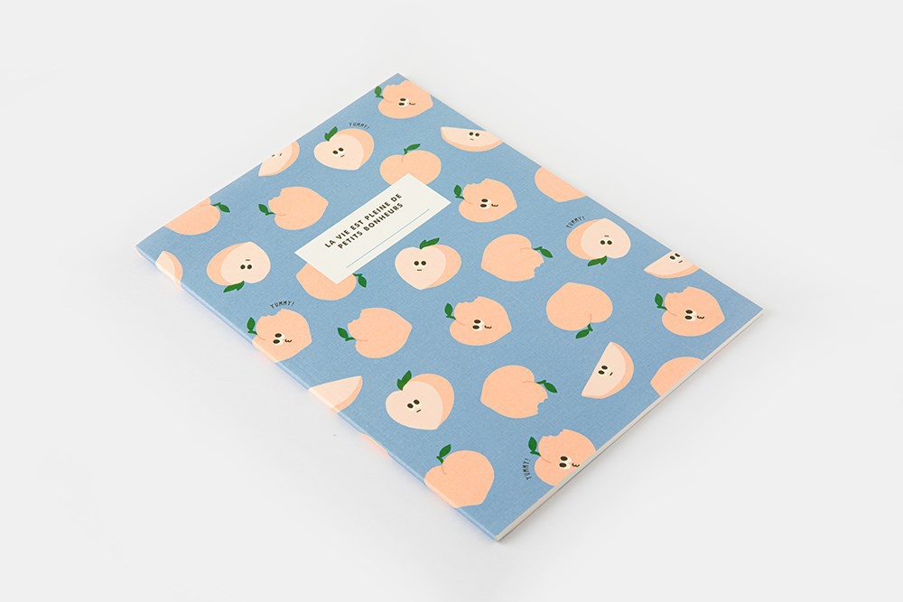 Tập Vở Ghi Chú Kẻ Ngang ARTBOX Hàn Quốc In Họa Tiết Quả Đào