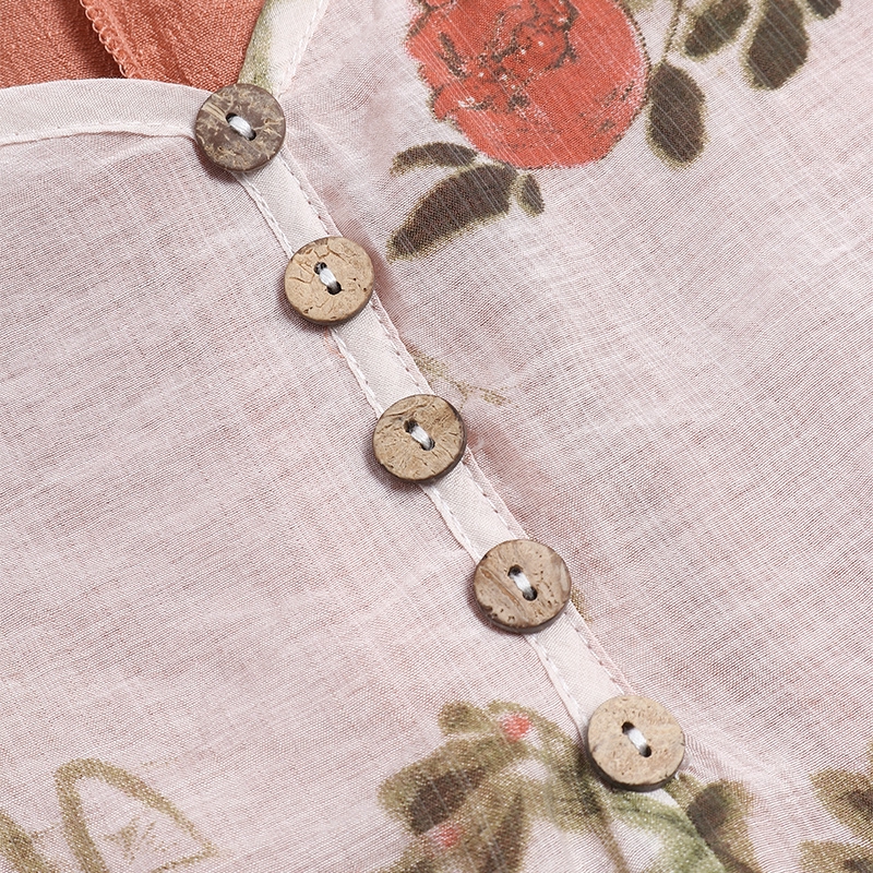 Đầm ZANZEA Tay Ngắn In Họa Tiết Hoa Phong Cách Vintage Cho Nữ