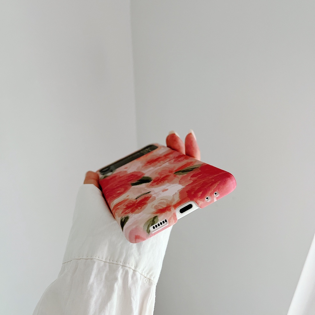 Ốp Điện Thoại Hình Hoa Nhiều Màu Sắc Chống Sốc Cho Samsung Z Flip 3 zflip3