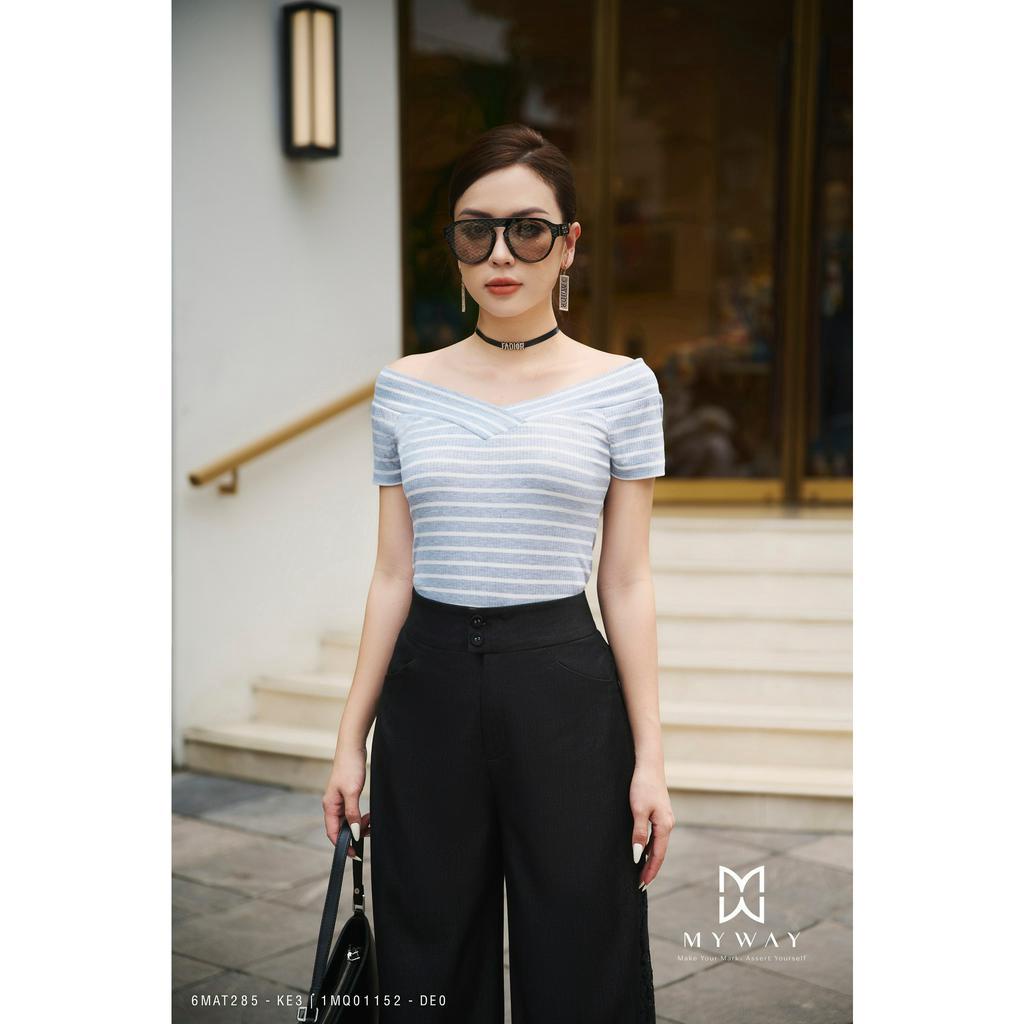Quần Ống Suông Hai Cúc Nữ My Way Công Sở Thanh Lịch 1MQ01152