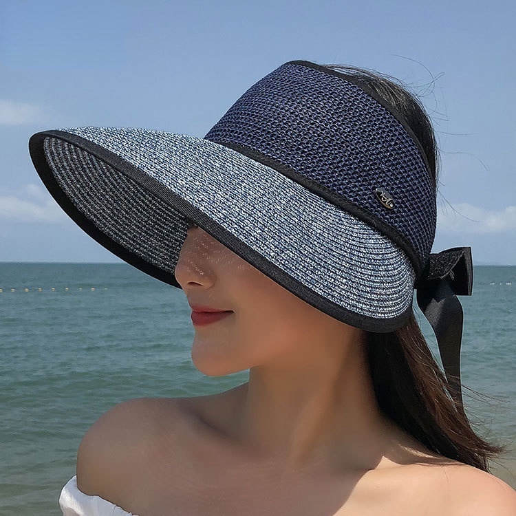 Nón Cói Rộng Vành Hở Chóp Che Nắng Thời Trang Đi Biển Mùa Hè Cho Nữ
