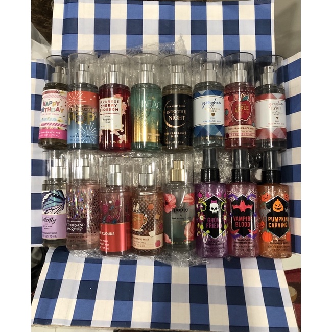 Xịt thơm body mist mini size 75ml - BBW - 15 mùi: into the night, a thousand wishe, ...