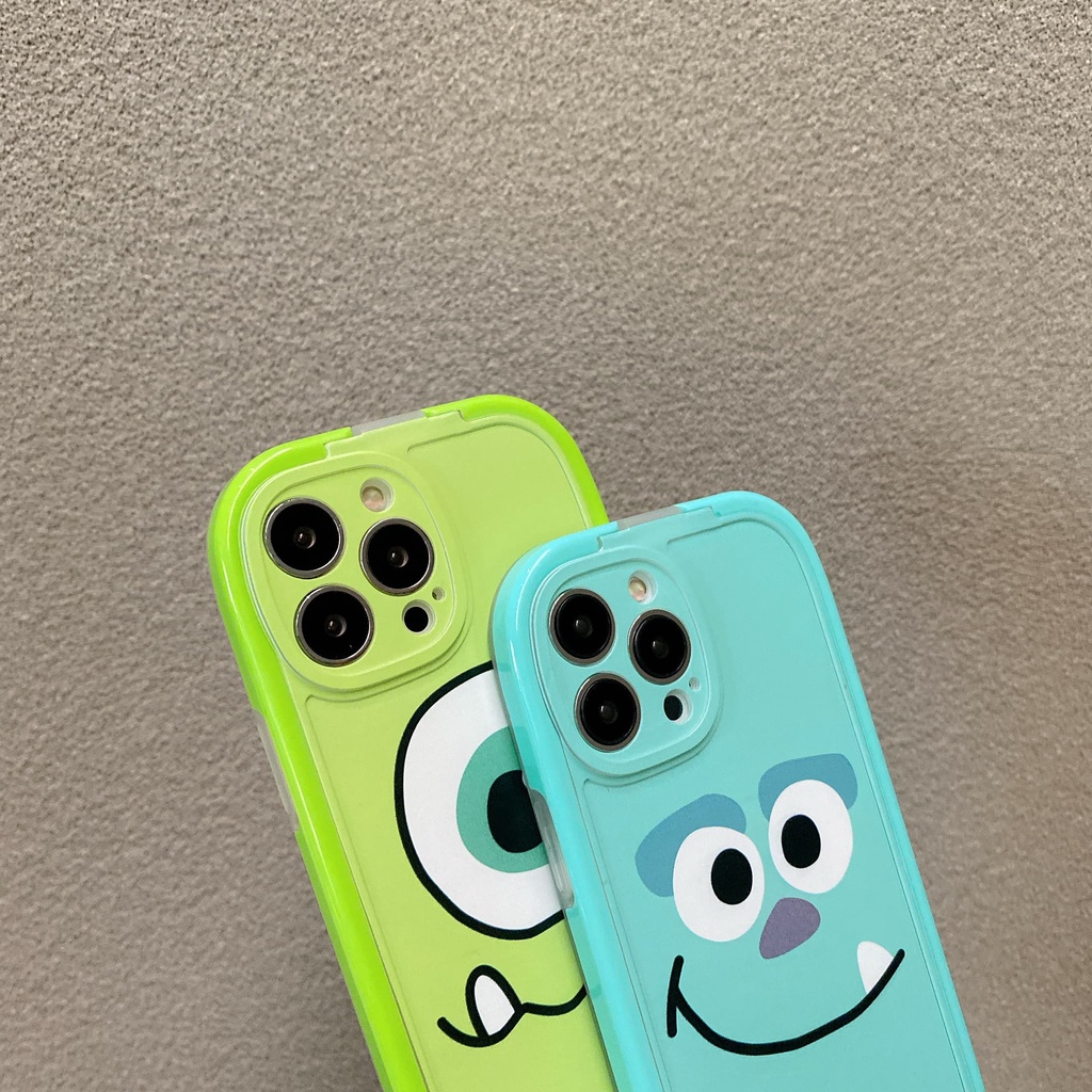Ốp Điện Thoại Họa Tiết Hoạt Hình Monster Mike 2 Trong 1 Kèm Giá Đỡ Chống Sốc Cho iPhone 14 / 13 / 12 / 11 / X