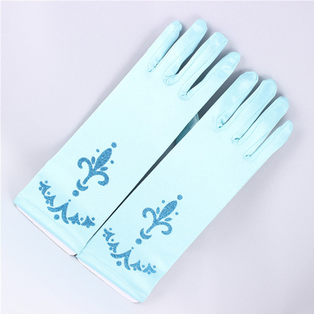 Găng tay dài 24cm in hình công chúa Elsa dễ thương cho bé gái