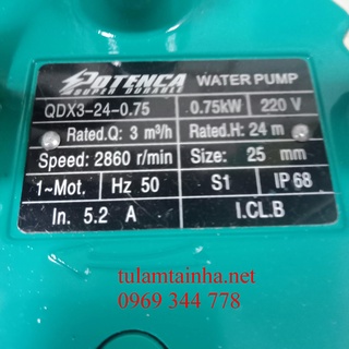 Máy bơm chìm 750W-220V