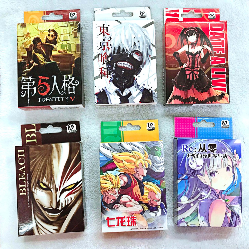 Bộ bài Tây tú lơ khơ Onepiece,Naruto,Doremon,Conan,Totoro,Dragonball,Attack On Titan,Fairy tail,Ma đạo tổ sư