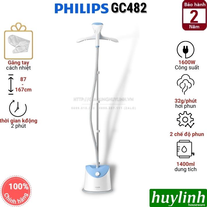 [Mã ELHAMS5 giảm 6% đơn 300K] Bàn ủi hơi nước đứng Philips GC482 - Chính hãng