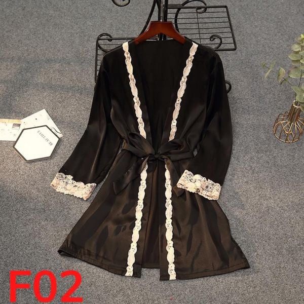 Áo choàng ngủ lụa satin sexy | BigBuy360 - bigbuy360.vn