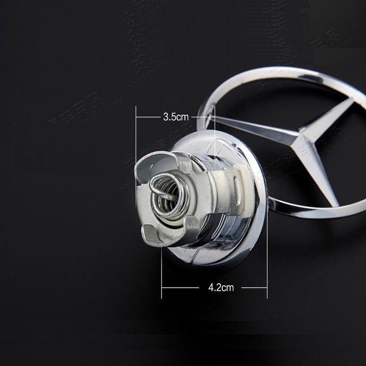 Logo nắp capo đầu xe ô tô Mercedes