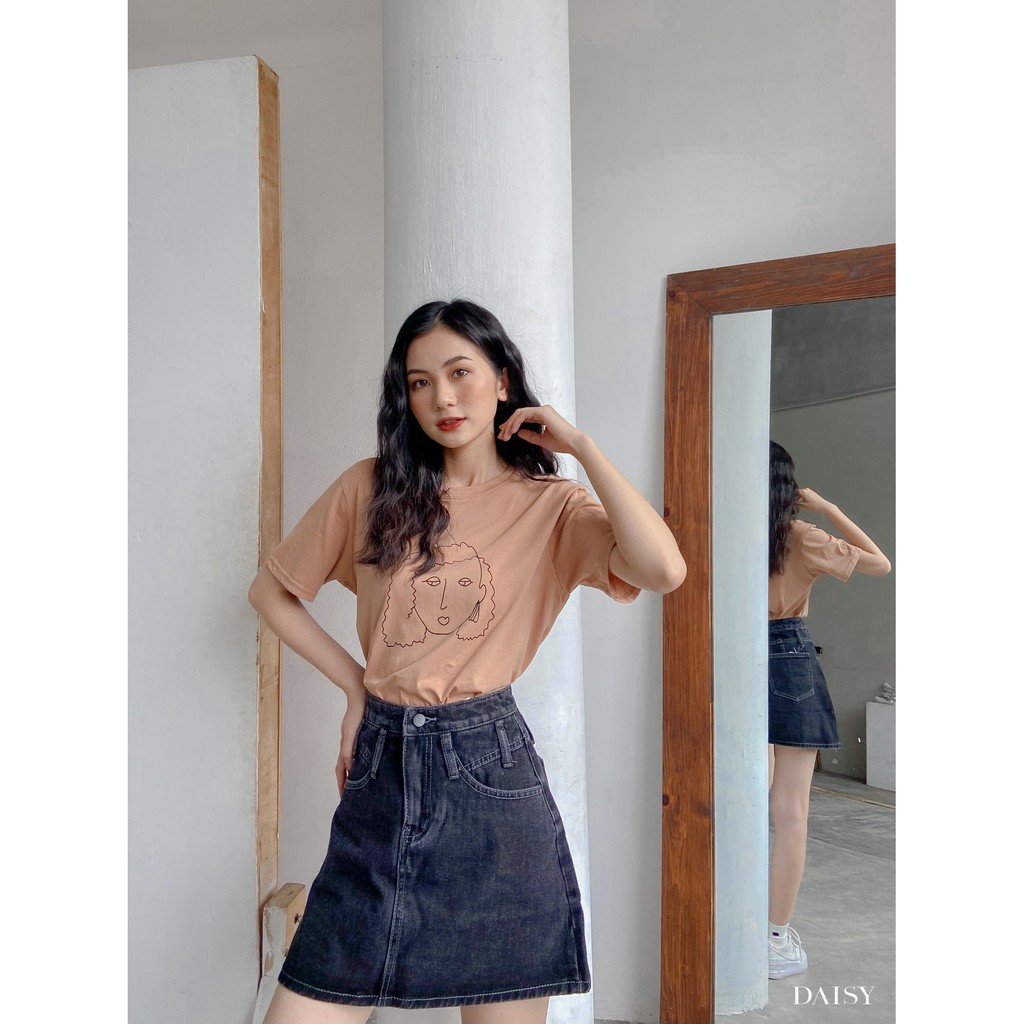 322097 - Chân váy jean chữ A đỉa lệch Daisy | BigBuy360 - bigbuy360.vn