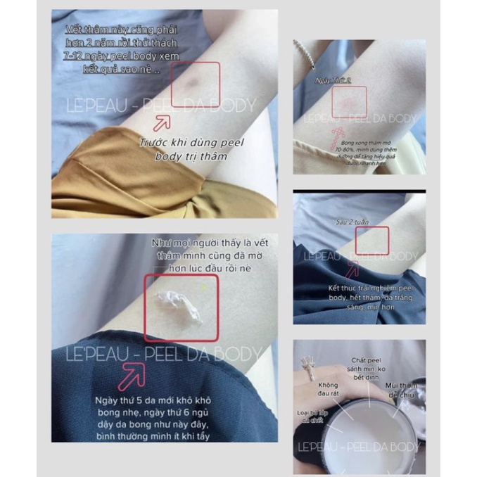 Peel Body Le'peau 150g 💫 Freeship 💫 Cho vùng da body được tỏa sáng