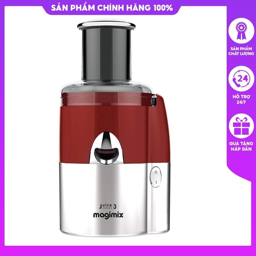 Máy ép chậm, xay sinh tố, vắt cam Magimix Juice Expert 3 Chrome rosso Tính năng ưu việt 3 trong 1 [MADE IN FRANCE]