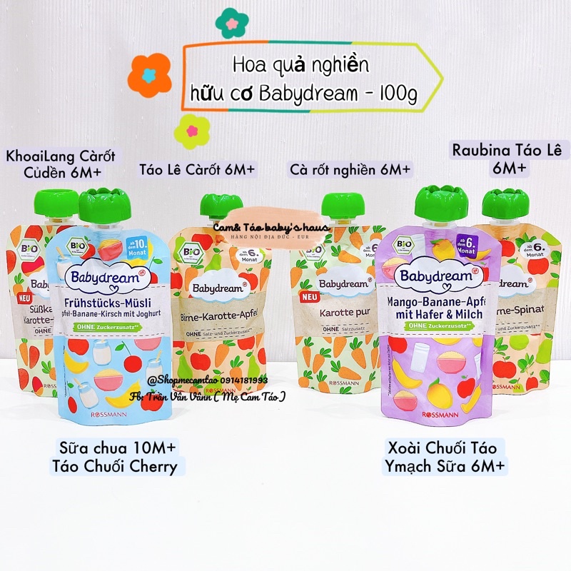 TÚI HOA QUẢ NGHIỀN BABYDREAM