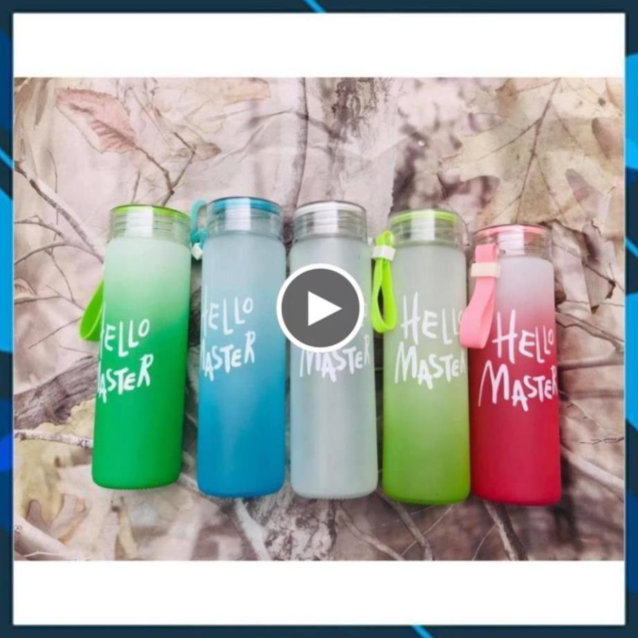 💥 XÃ KHO💥 Bình Nước Thủy Tinh Hello Master 500ml