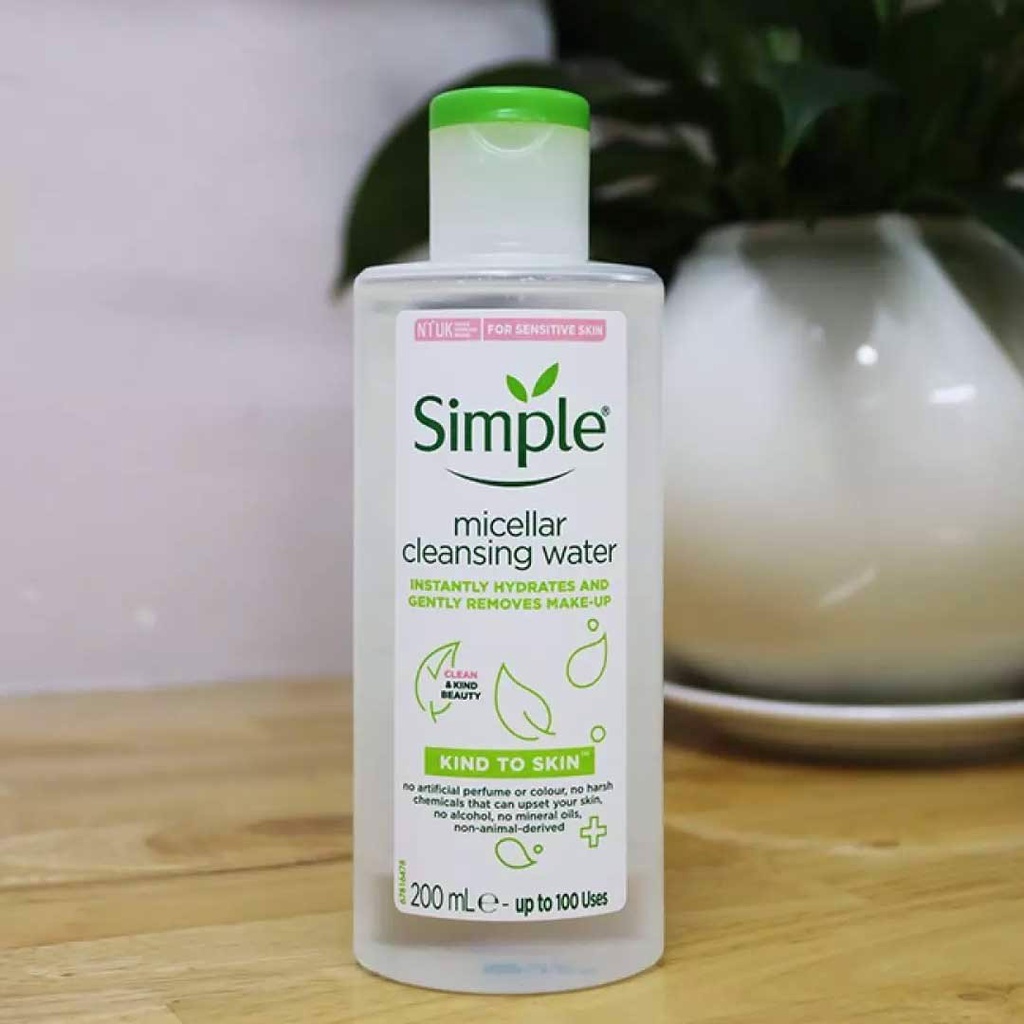 Nước Tẩy Trang Lành Tính Simple Kind To Skin Micellar Cleansing Water 200ml