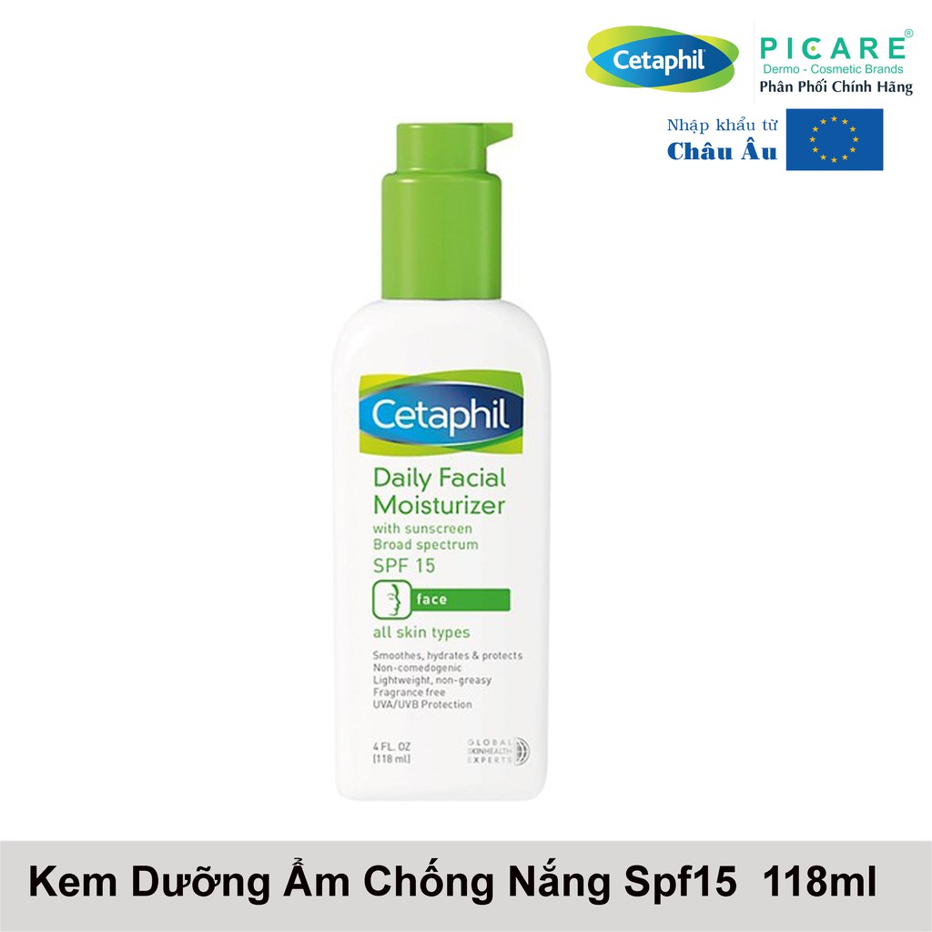 Kem chống nắng dưỡng da cho da mặt Cetaphil Daily Facial Moisturizer SPF15/ PA++ 118ml